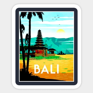 Bali Advertising Travel Print Sticker